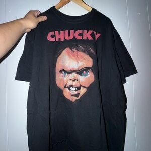 Men Chucky Graphic Black T-Shirt
